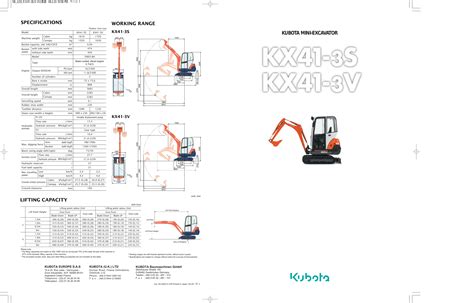 kubota mini excavator size chart|kubota mini excavators models.